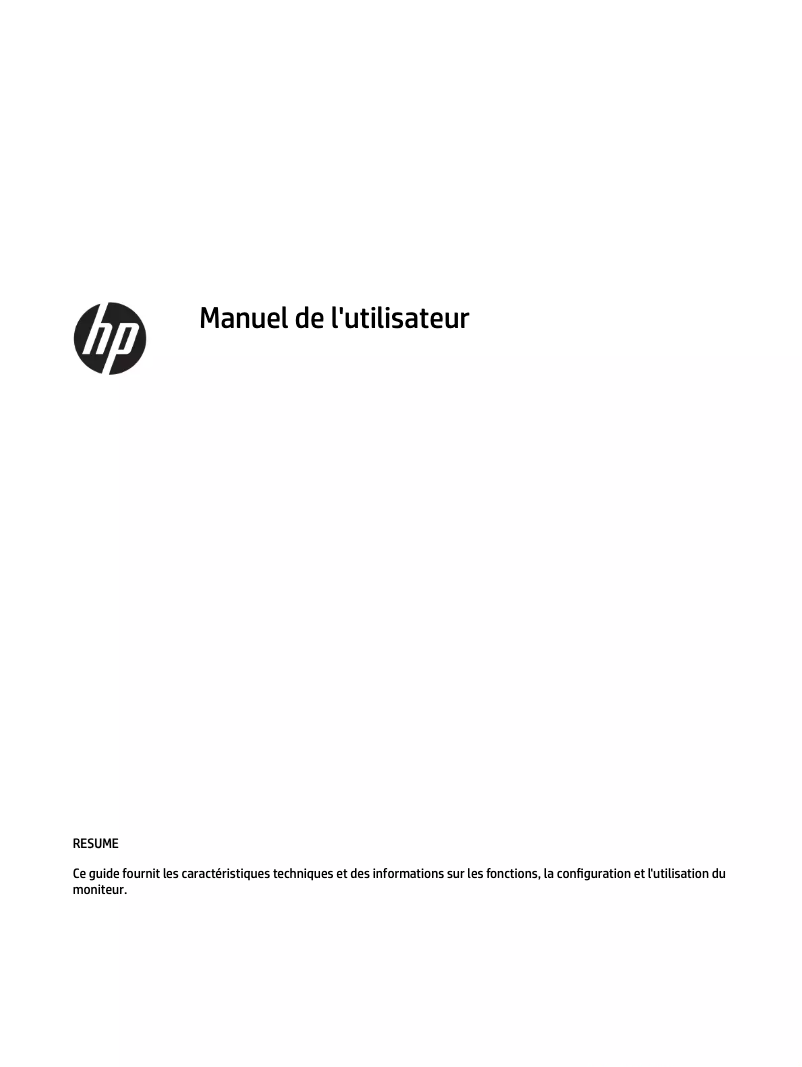 Page 1 de la notice Manuel utilisateur HP E34m G4