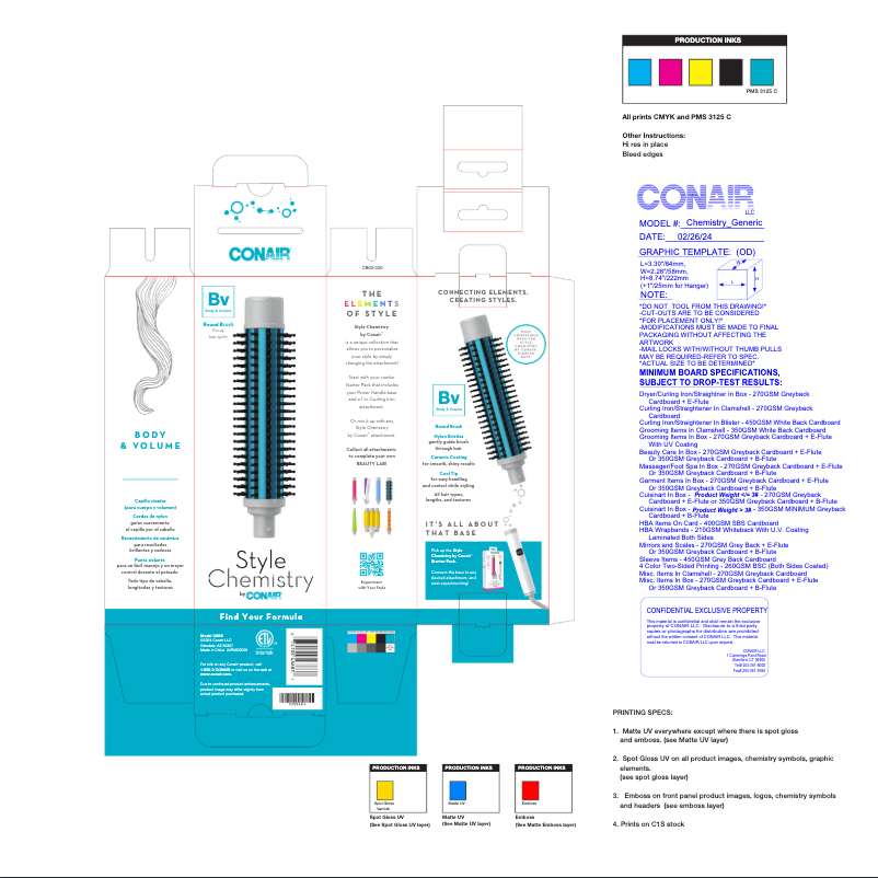 Página 1 del manual Manual de usuario Conair Style Chemistry CB03