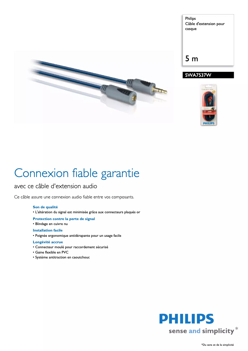 Page n°1 - Fiche technique Philips SWA7537W