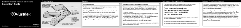 Page 1 de la notice Manuel utilisateur Aluratek ATBS01F