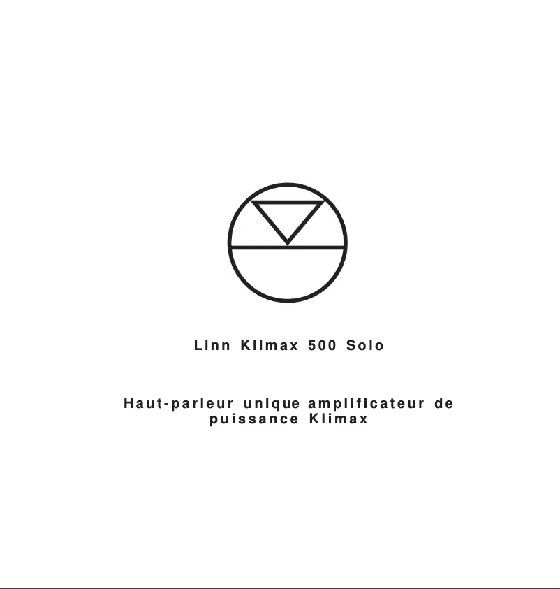 Image de la première page du manuel de l'appareil Klimax 500 Solo
