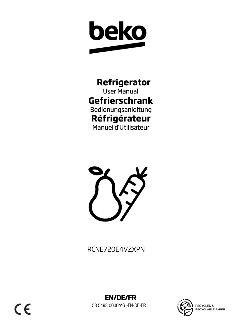 Image de la première page du manuel de l'appareil RCNE720E4VZXPN