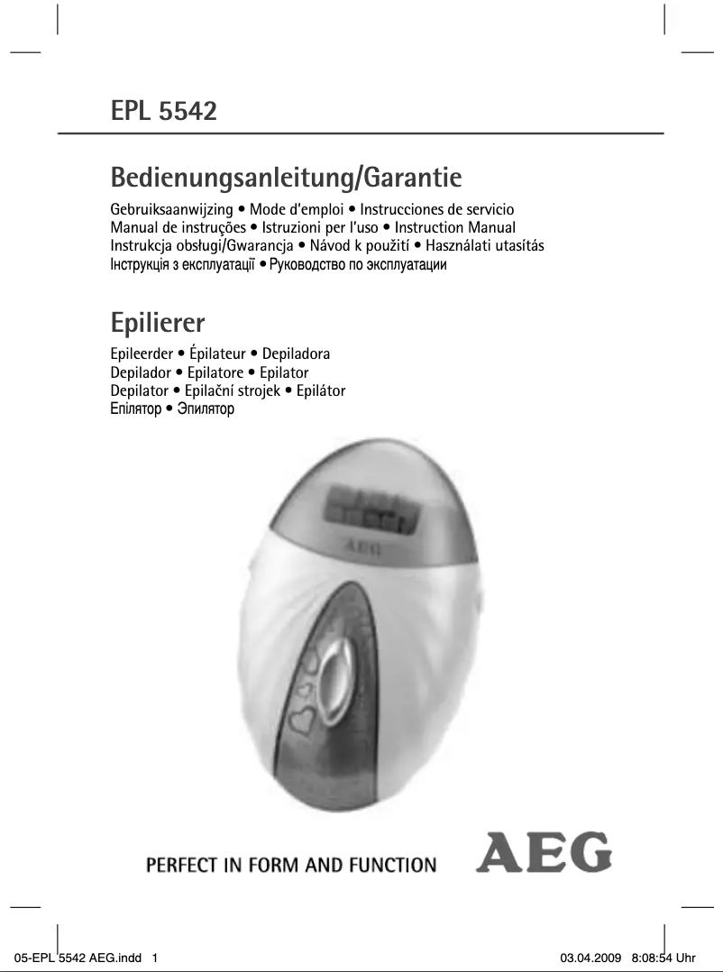 Imagen de la primera página del manual del dispositivo EPL 5542