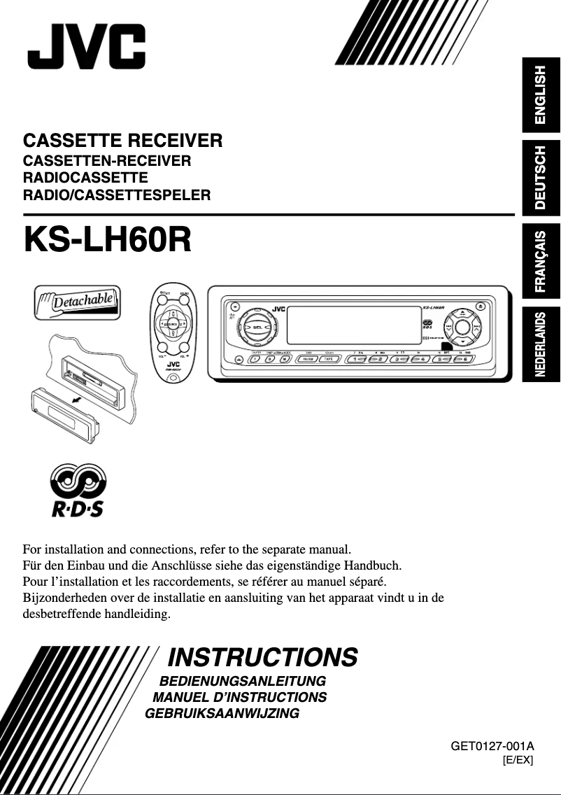 Page 1 de la notice Manuel utilisateur JVC KS-LH60R