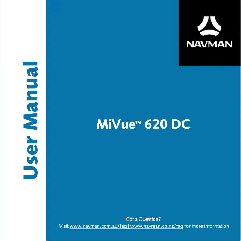 Page n°1 - Manuel utilisateur Navman MiVue 620 DC