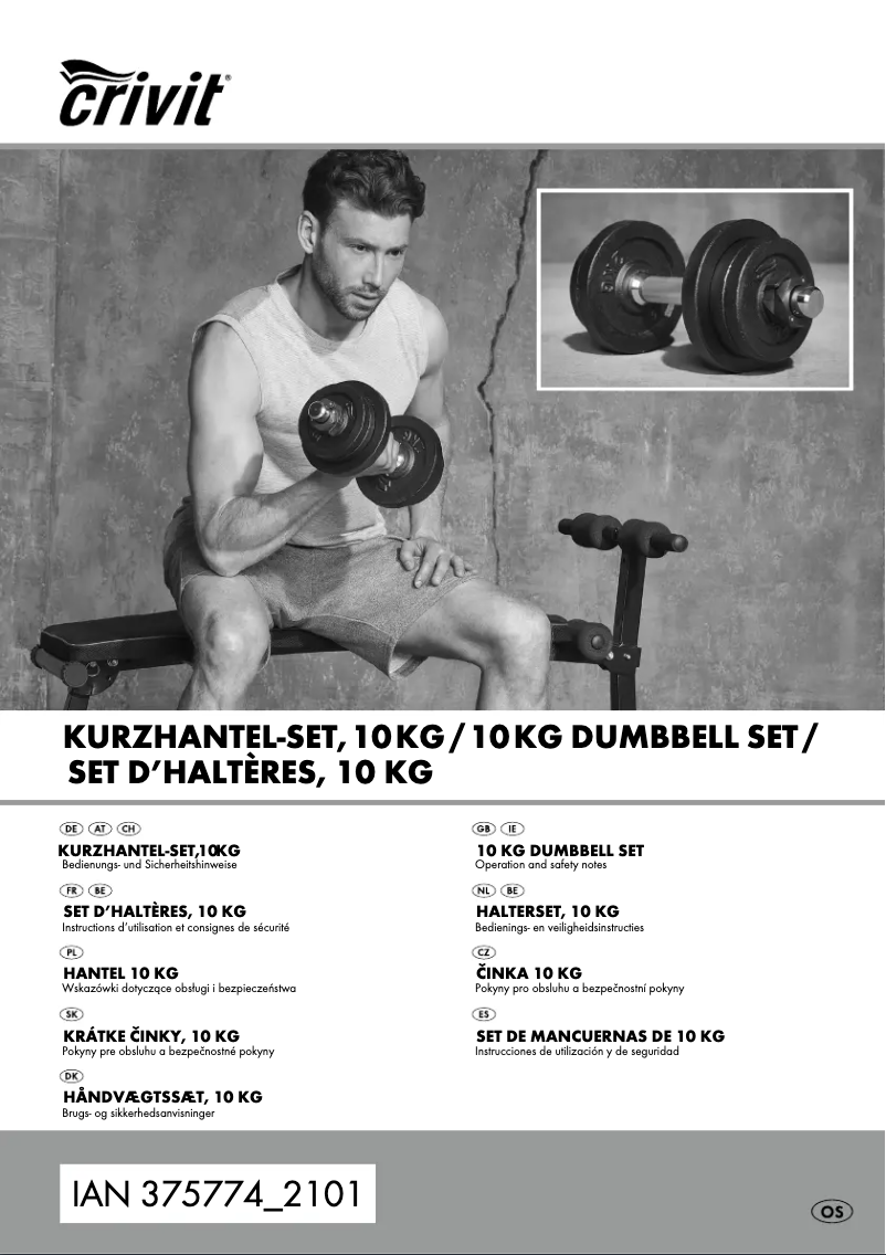 Page 1 de la notice Manuel utilisateur Crivit IAN 373612