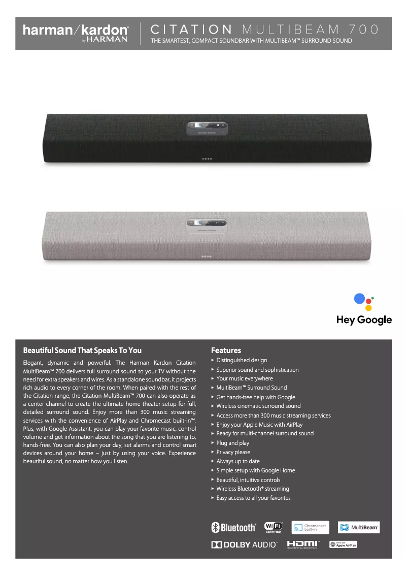 Image de la première page du manuel de l'appareil Citation MultiBeam 700