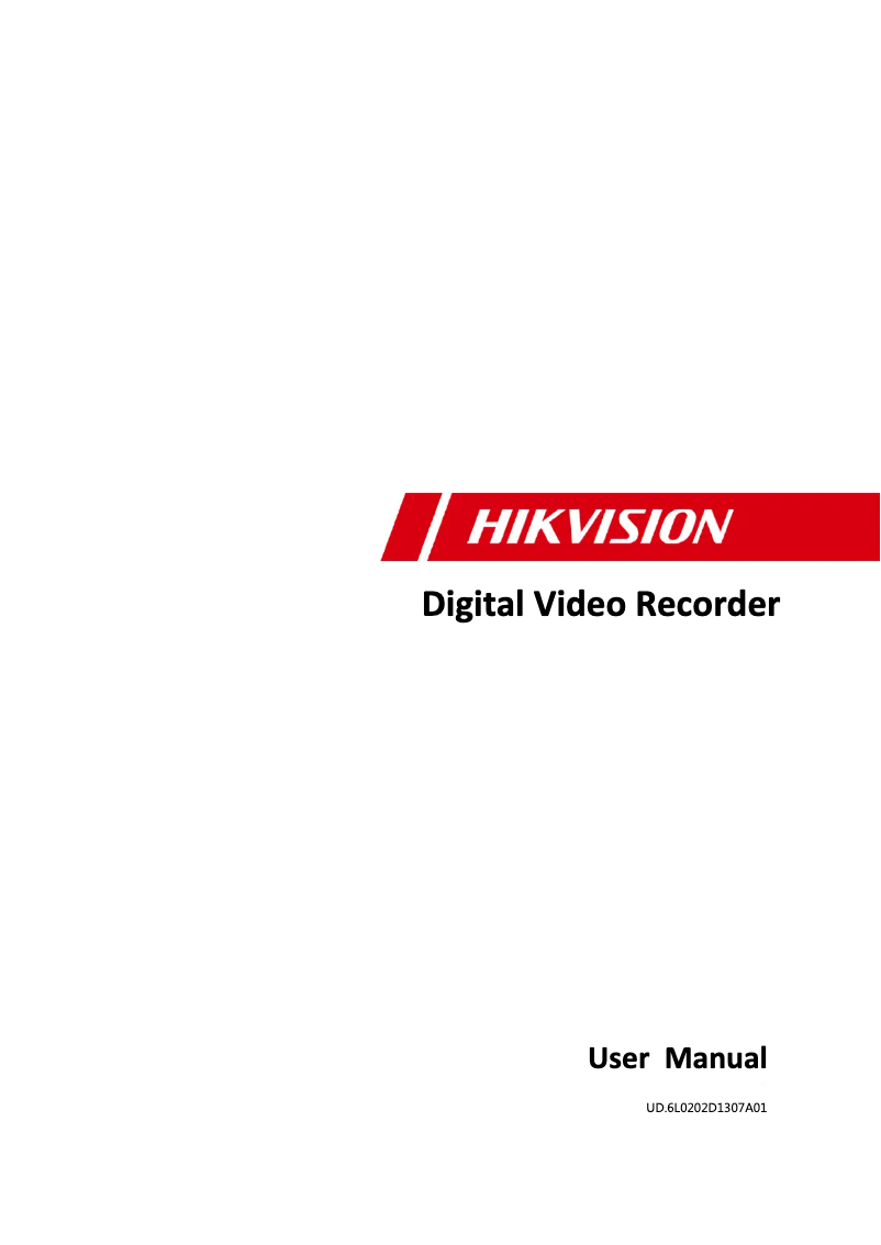 Page 1 de la notice Manuel utilisateur Hikvision DS-7208HVI-SH