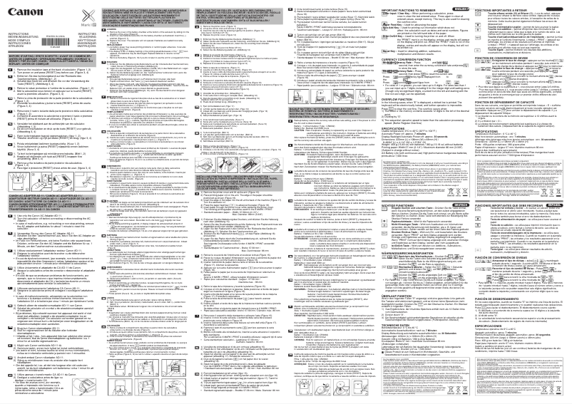 Page 1 de la notice Manuel utilisateur Canon X Mark I print