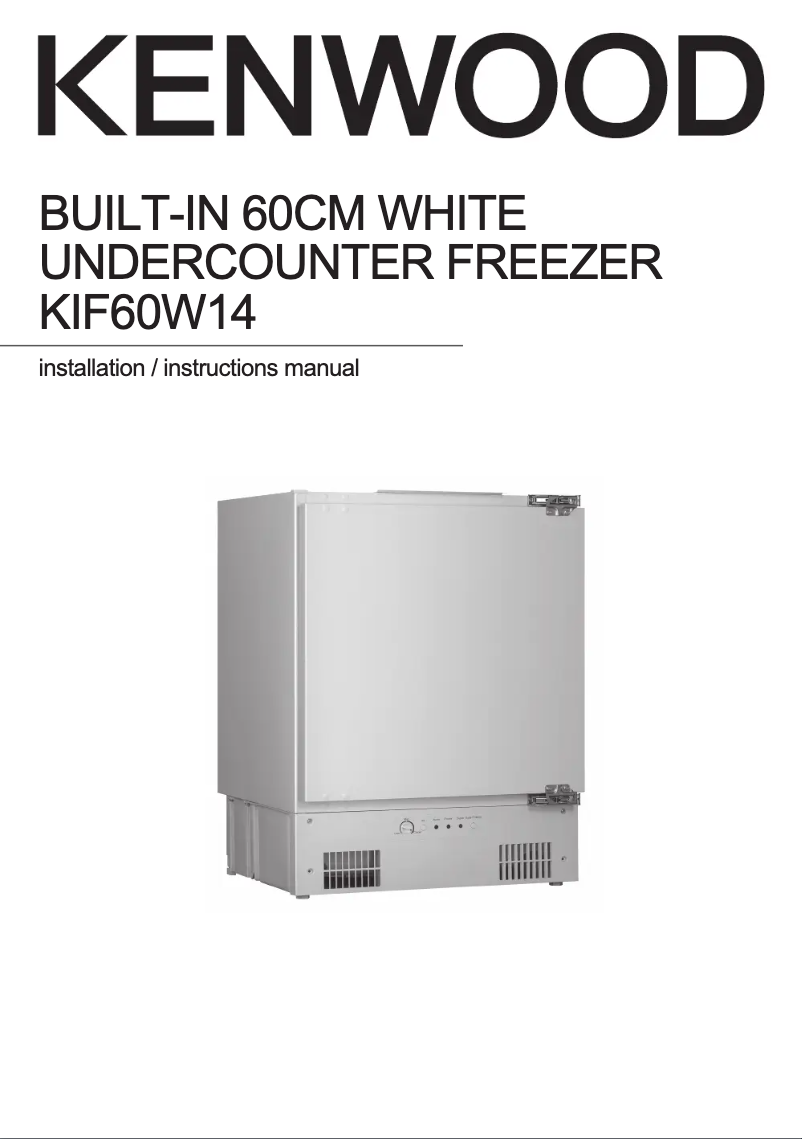Page 1 de la notice Manuel utilisateur Kenwood KIF60W14