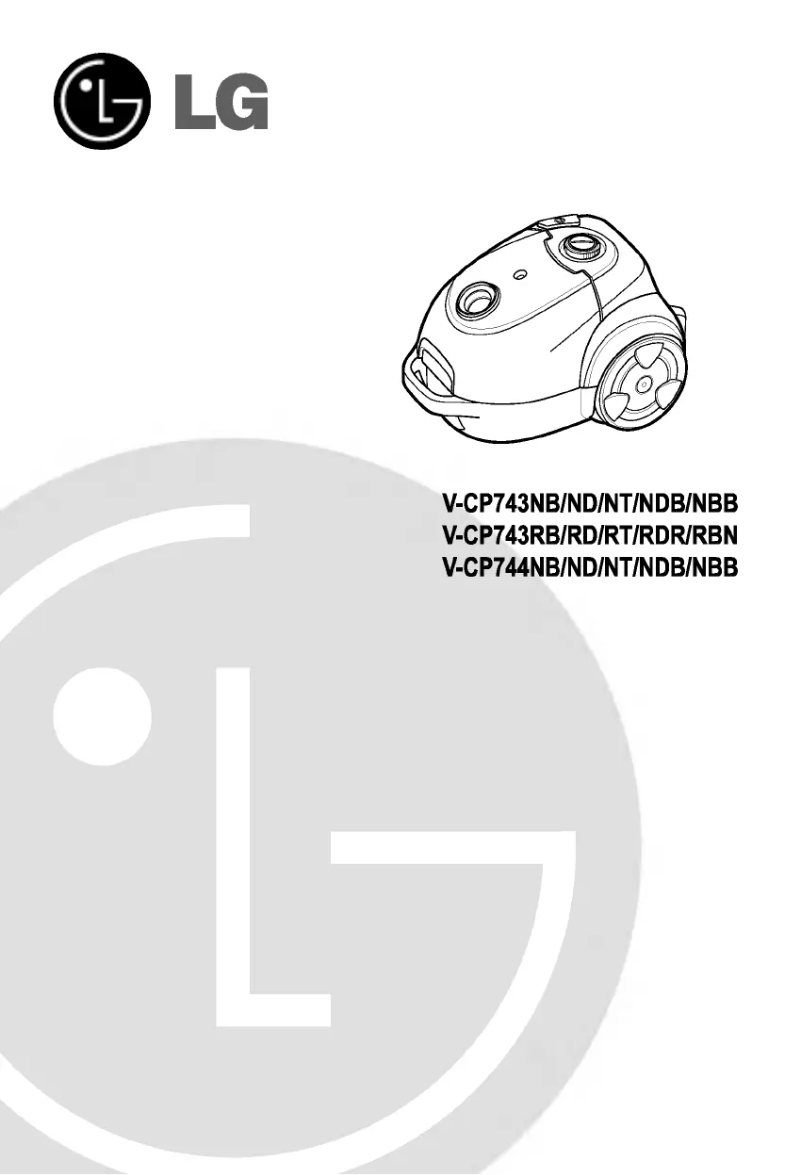 Page 1 de la notice Manuel utilisateur LG VTCP743NB