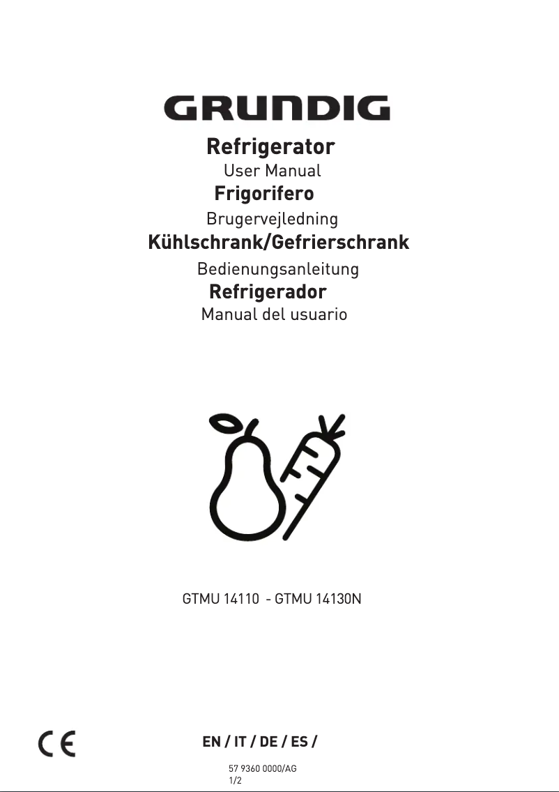 Page 1 de la notice Manuel utilisateur Grundig GTMU14130N