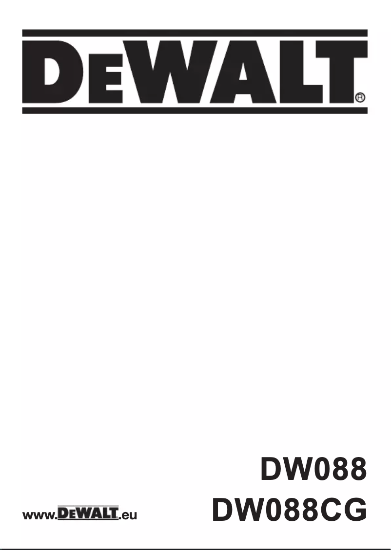 Page n°1 - Manuel utilisateur DeWalt DW088CG