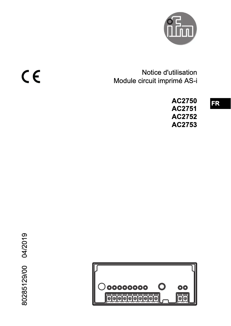 Image de la première page du manuel de l'appareil AC2750