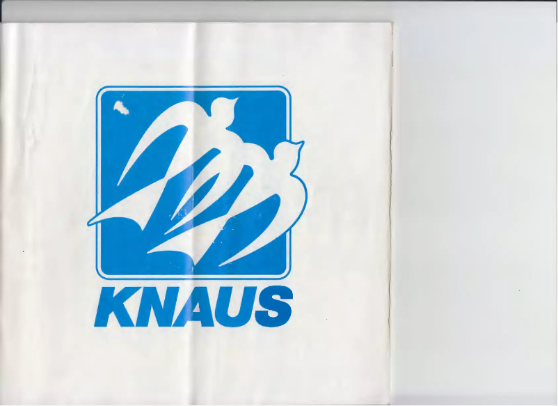 Page n°1 - Manuel utilisateur Knaus Azur 540 TL (1989)