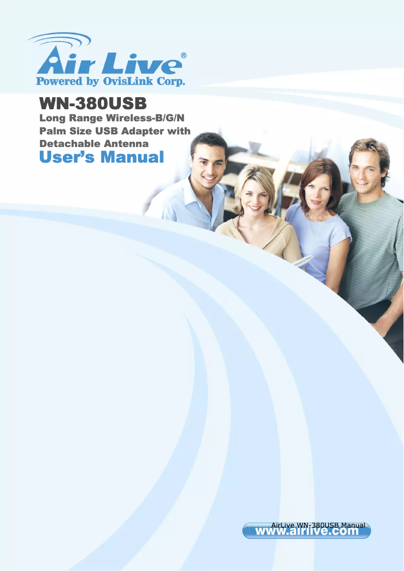 Page 1 de la notice Manuel utilisateur AirLive WN-380USB