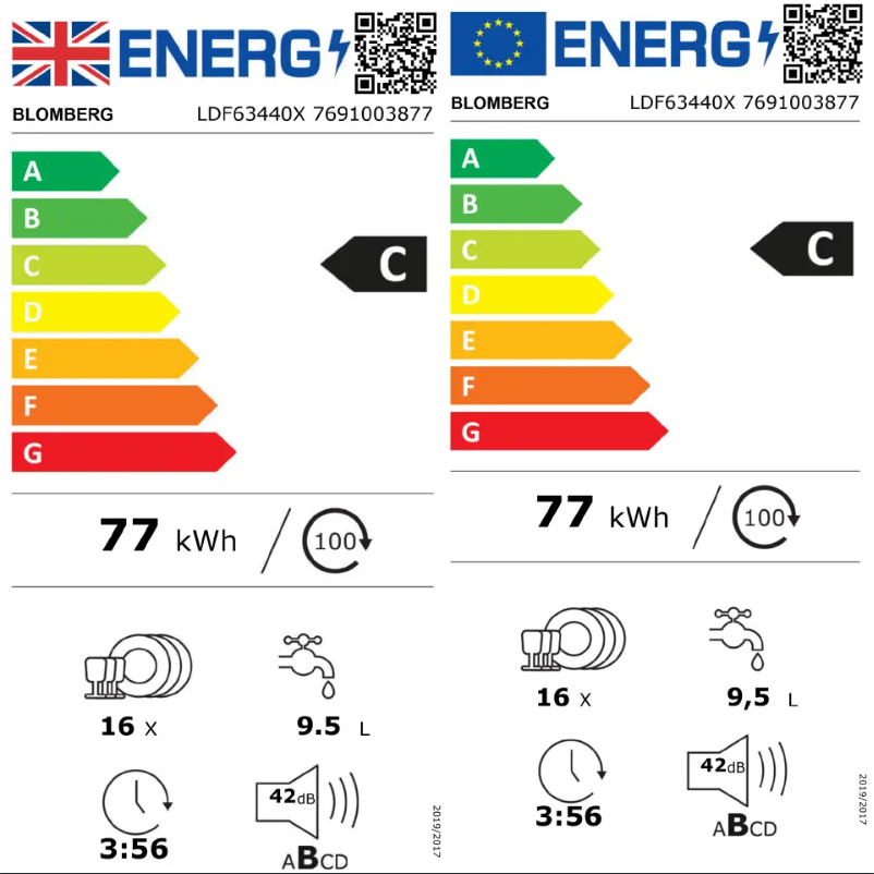Page n°1 - Label énergétique Blomberg LDF63440X