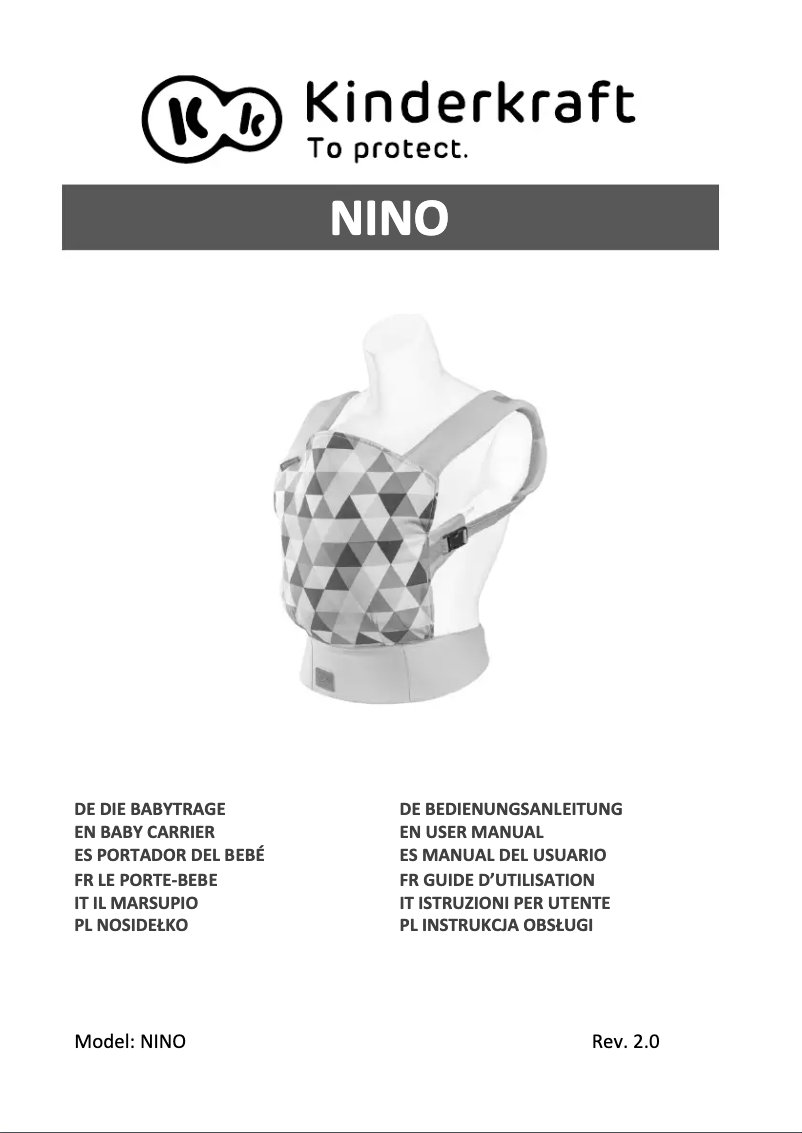 Imagen de la primera página del manual del dispositivo NINO