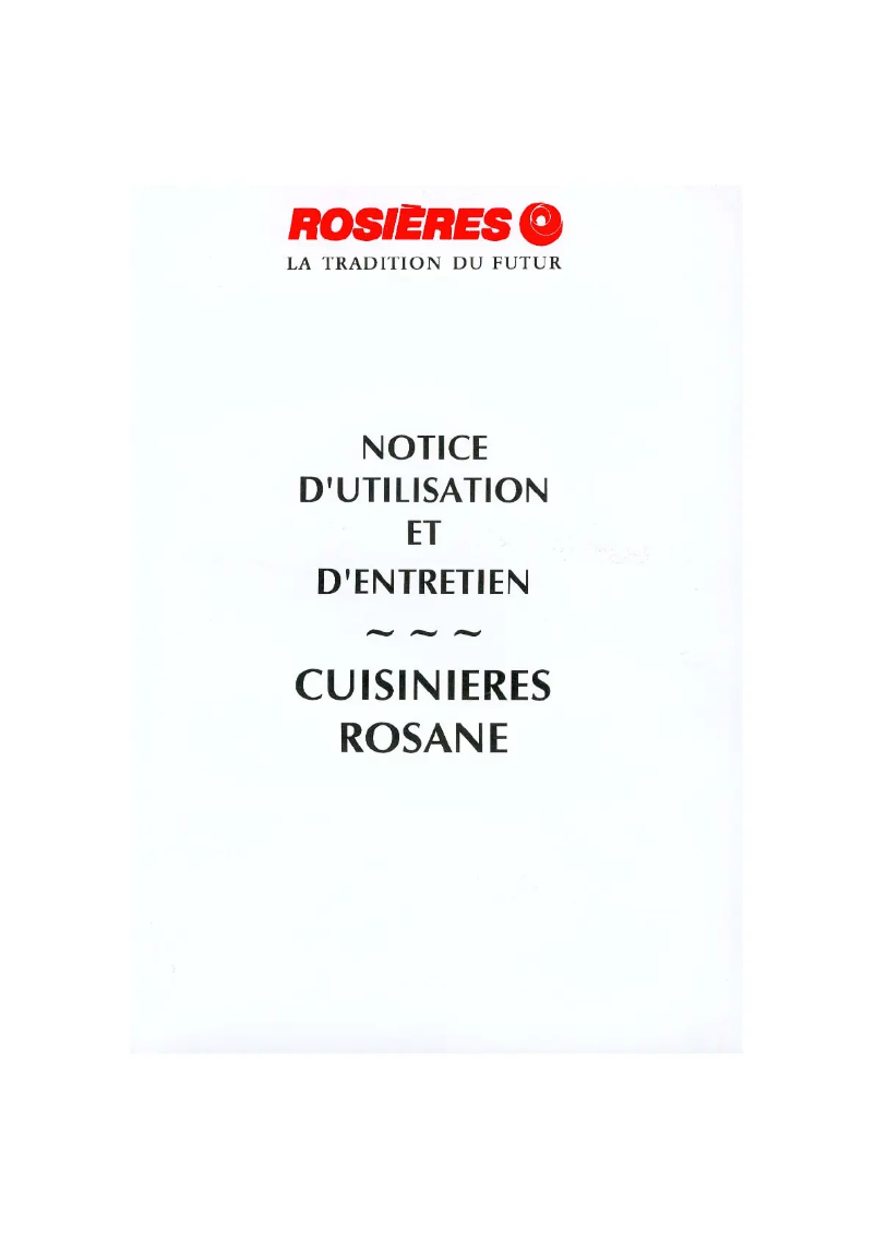 Page 1 de la notice Manuel utilisateur Rosieres BM 781 MA