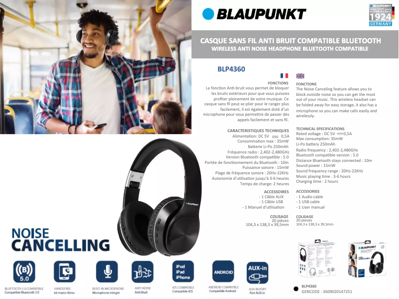 Page n°1 - Manuel utilisateur Blaupunkt BLP4360
