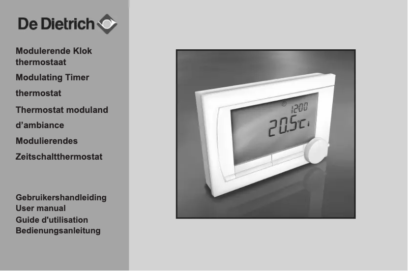 Image de la première page du manuel de l'appareil OpenTherm 123100