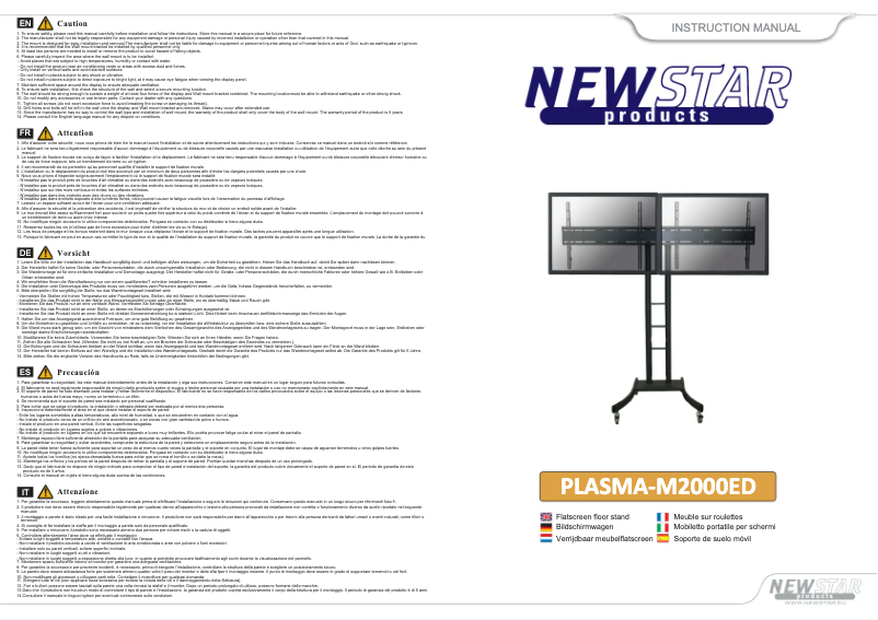 Página 1 del manual Manual de usuario Newstar PLASMA-M2000ED