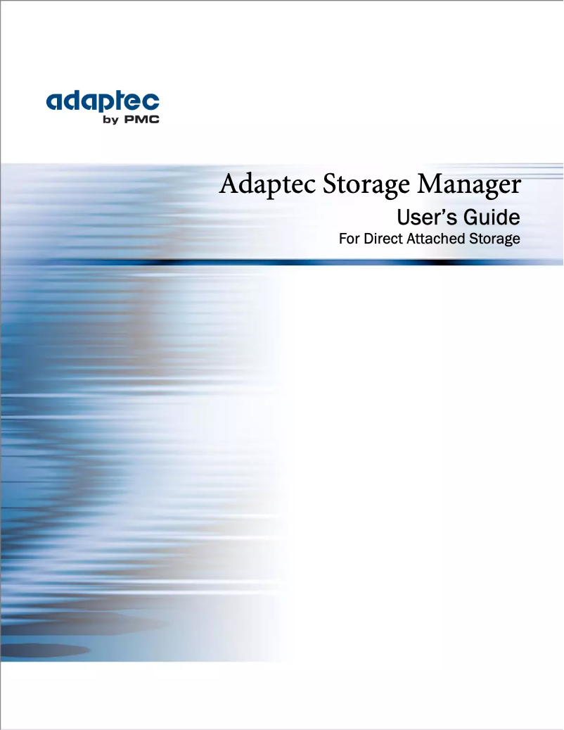 Page 1 de la notice Manuel utilisateur Adaptec RAID 6445