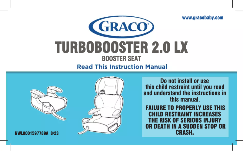 Page 1 de la notice Manuel utilisateur Graco TurboBooster 2.0 LX