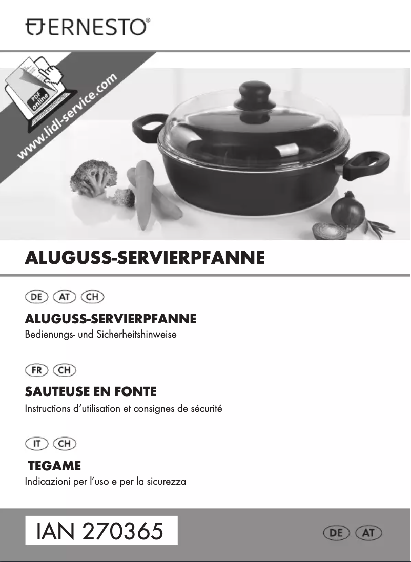 Page 1 of the manual User Manual Ernesto IAN 270365