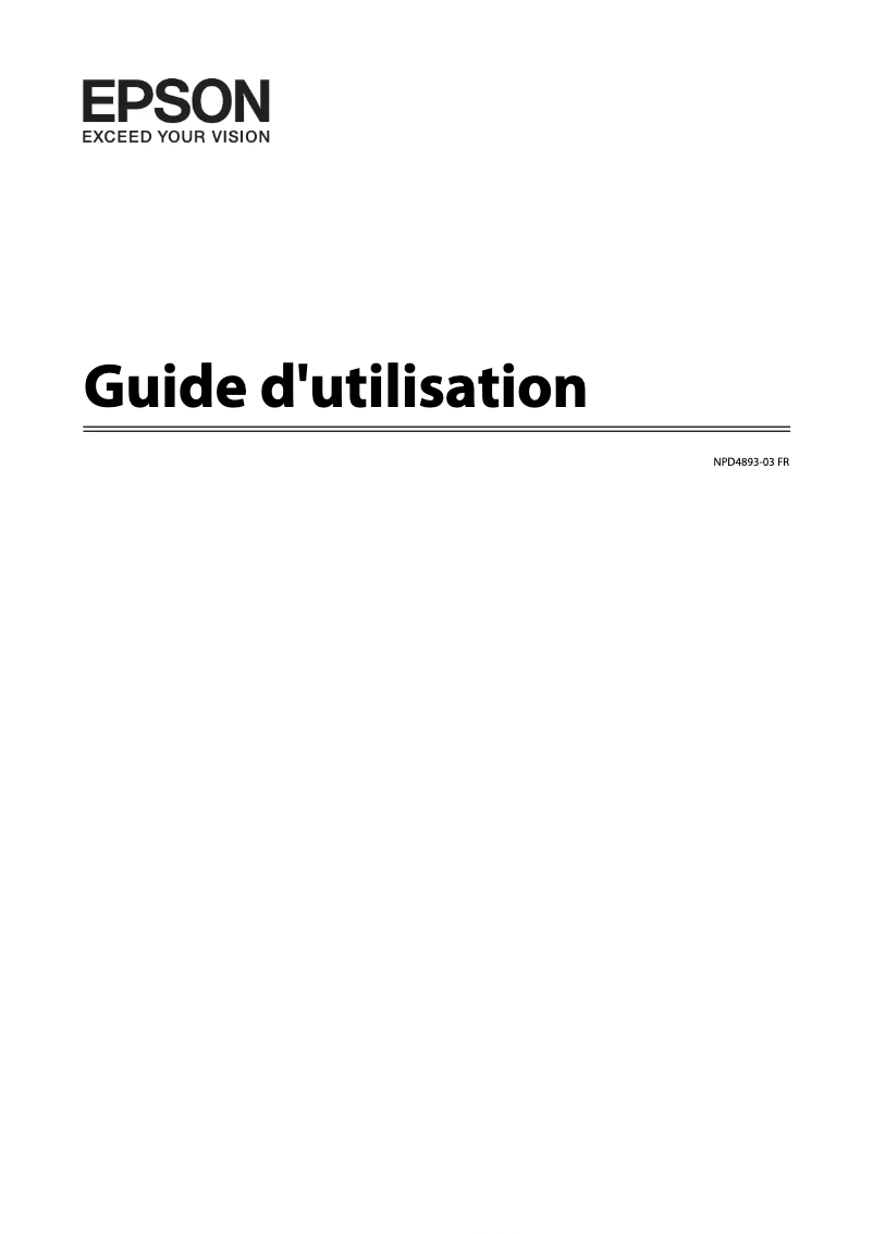 Page n°1 - Manuel utilisateur Epson WorkForce WF-3640DTWF