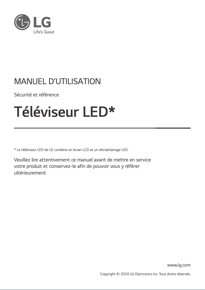 Image de la première page du manuel de l'appareil 86NANO90VNA