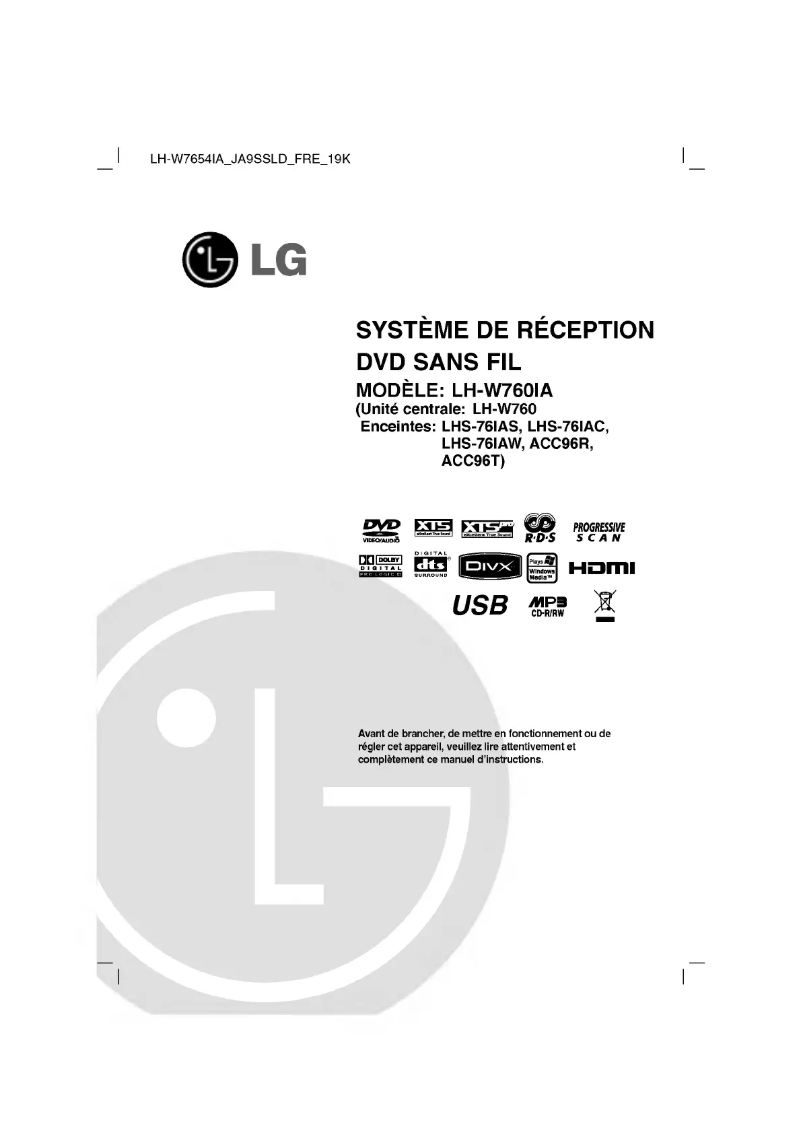 Página 1 del manual Manual de usuario LG LH-W7634IA