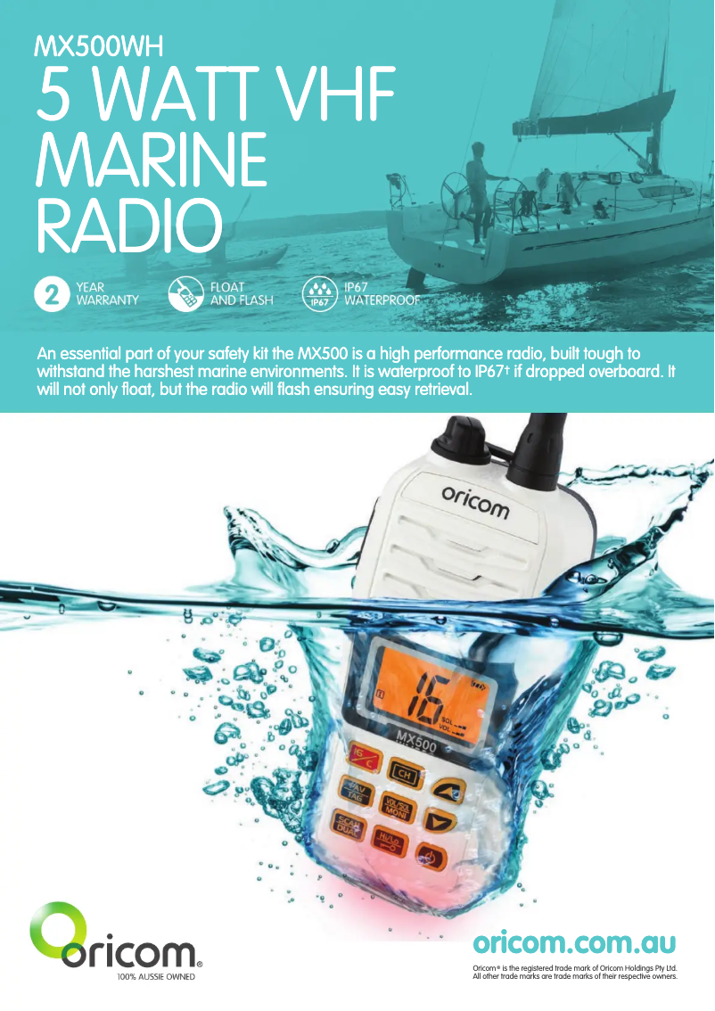 Image de la première page du manuel de l'appareil MX500