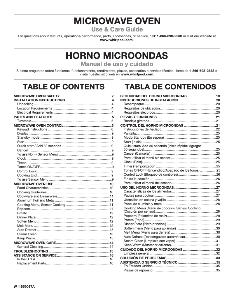 Página 1 del manual Manual de usuario Whirlpool UMCS5022