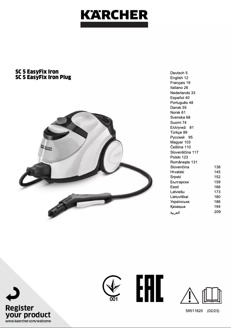 Image de la première page du manuel de l'appareil SC 5 EasyFix