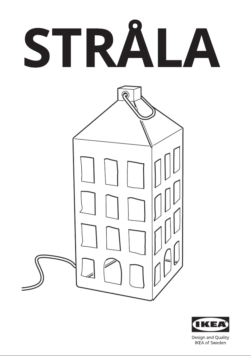 Image de la première page du manuel de l'appareil STRÅLA 705.829.24