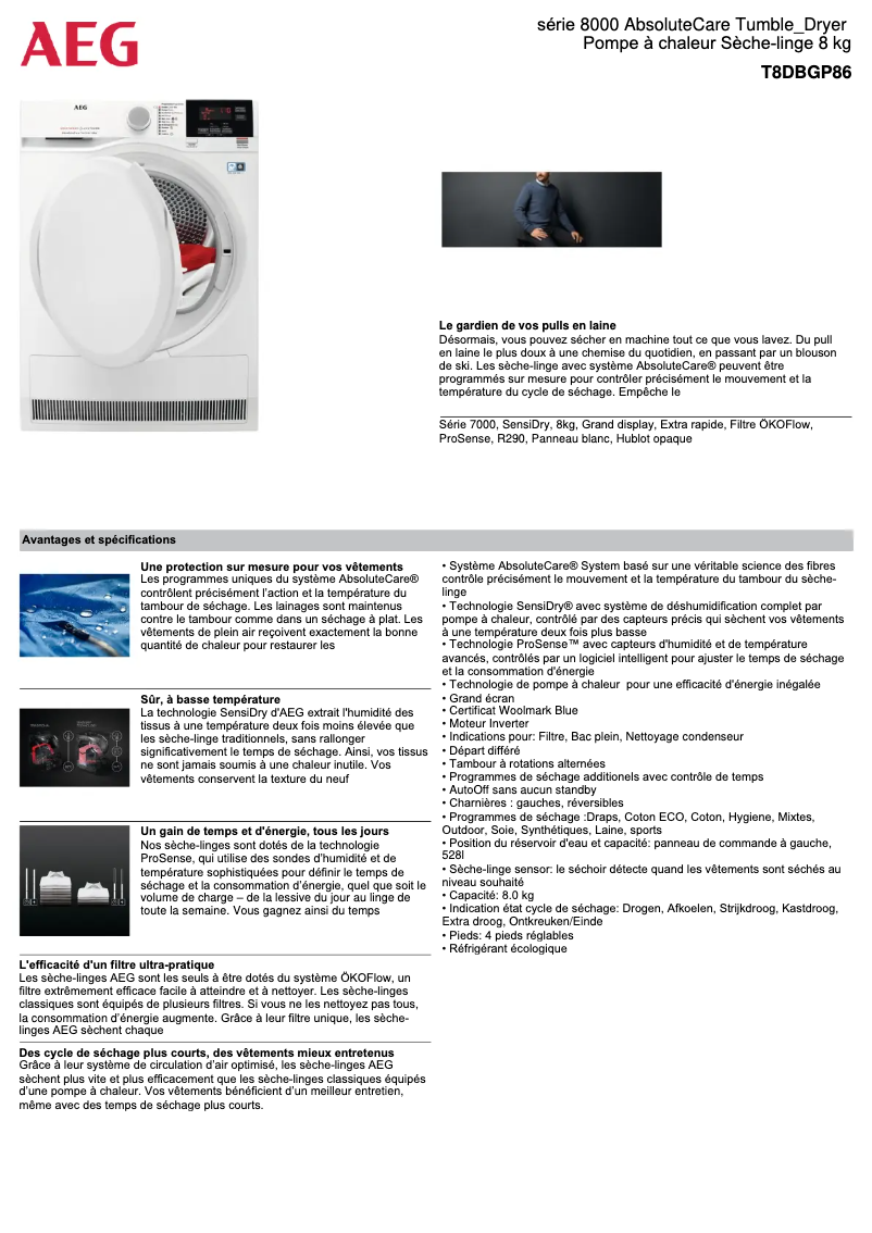 Imagen de la primera página del manual del dispositivo T8DBGP86