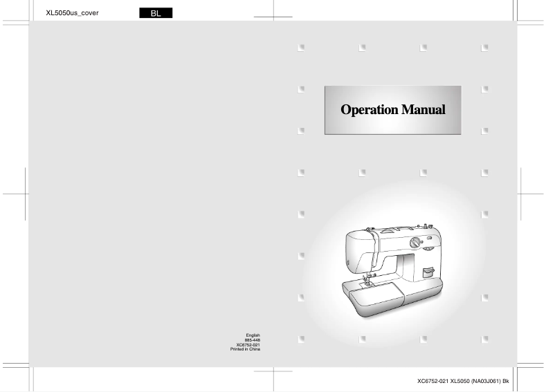 Page n°1 - Manuel utilisateur Brother XL5050NTC