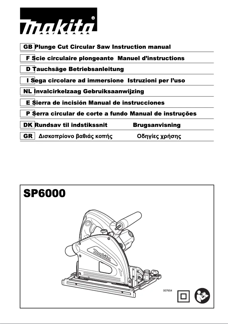 Page n°1 - Manuel utilisateur Makita SP6000J1