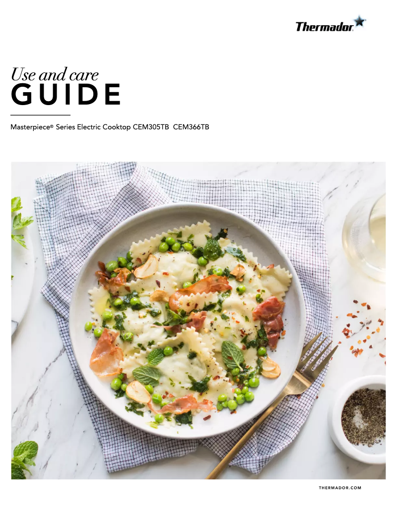 Page 1 de la notice Manuel utilisateur Thermador Masterpiece CEM305TB