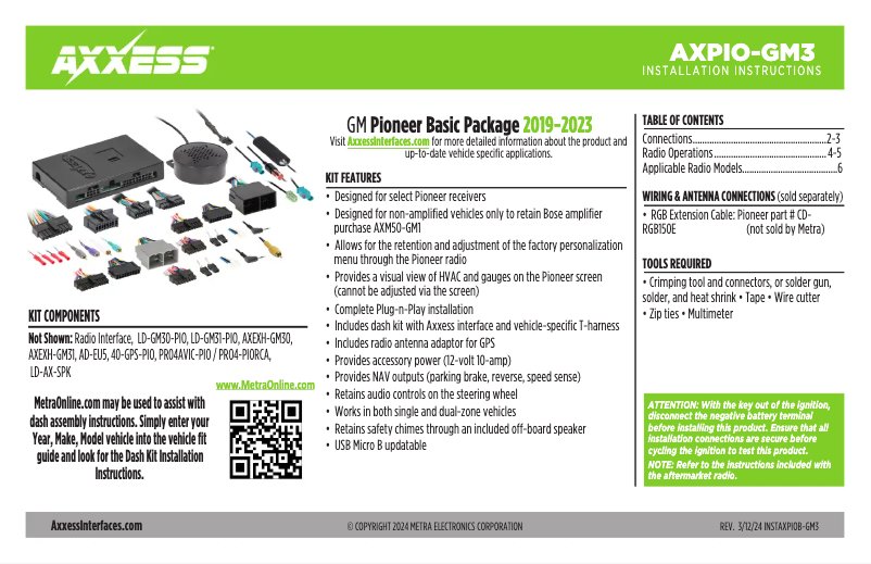 Página 1 del manual Manual de usuario AXESS AXPIOB-GM3