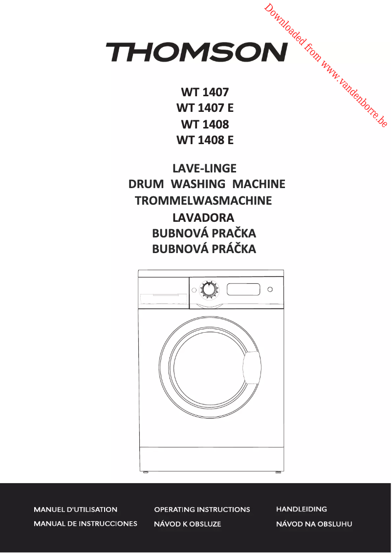 Image de la première page du manuel de l'appareil WT1407