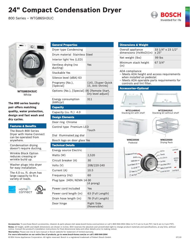 Image de la première page du manuel de l'appareil WTG865H3UC