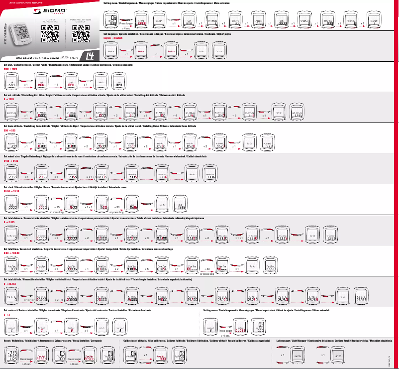 Image de la première page du manuel de l'appareil BC 14.12 Alti STS