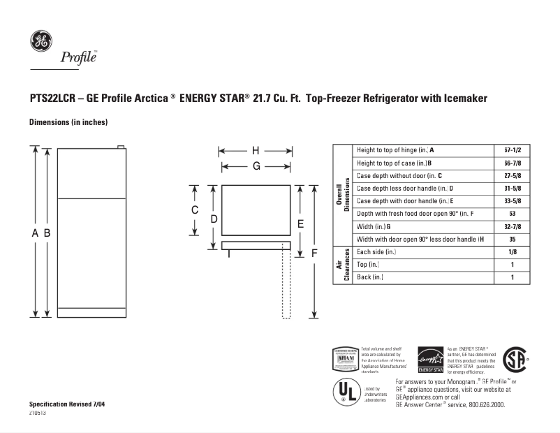 Imagen de la primera página del manual del dispositivo Profile PTS22LCRBB