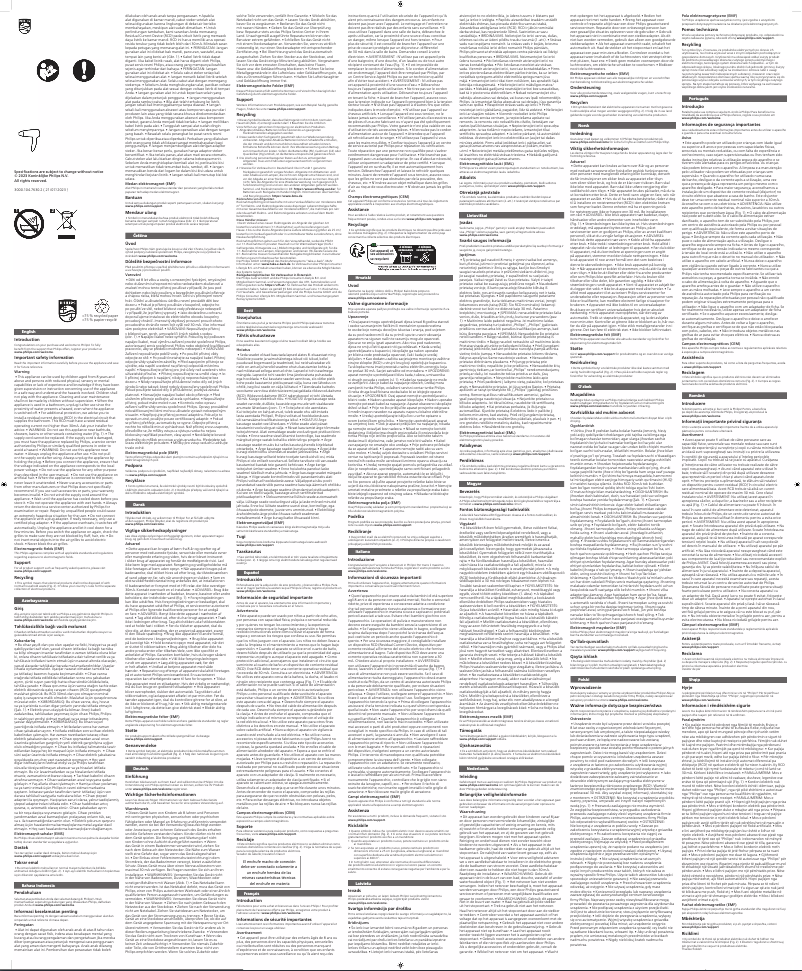 Page n°1 - Manuel utilisateur Philips BHD720