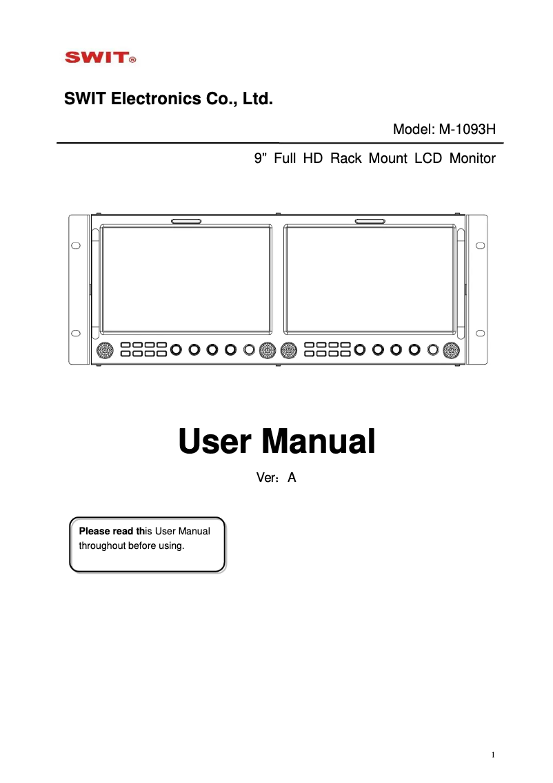 Image de la première page du manuel de l'appareil M-1093H