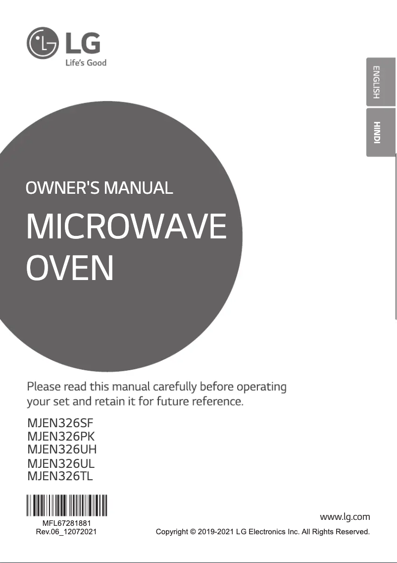 Imagen de la primera página del manual del dispositivo MJEN326SF