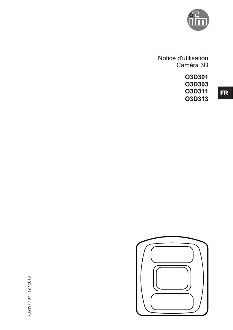 Page 1 de la notice Manuel utilisateur IFM O3D311