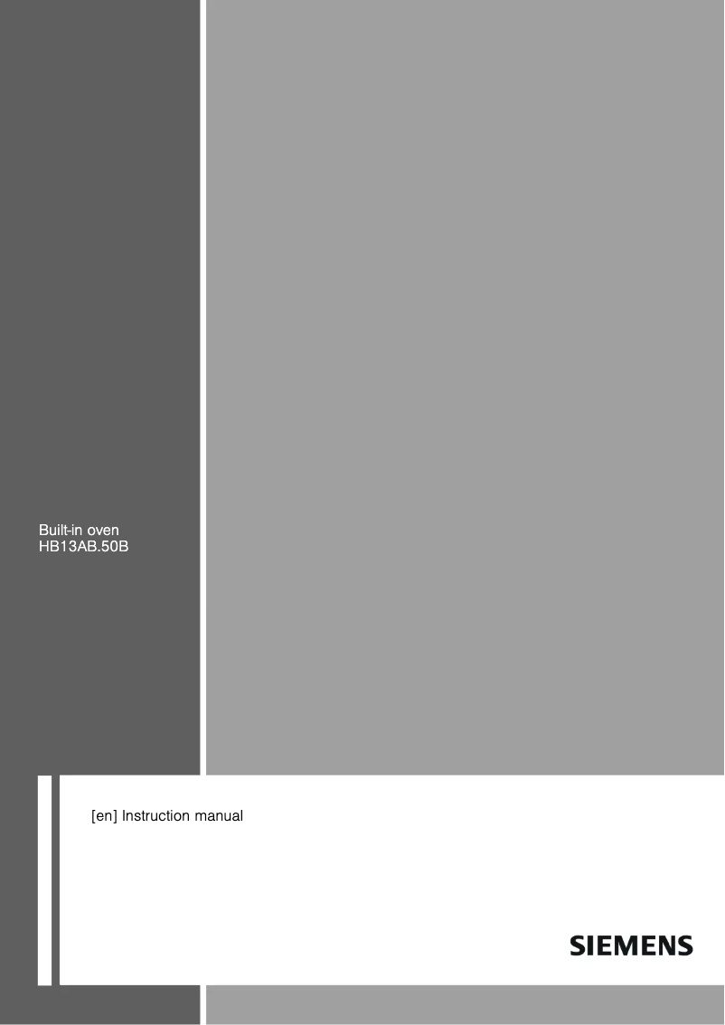 Page 1 de la notice Mode d'emploi Siemens HB13AB550B